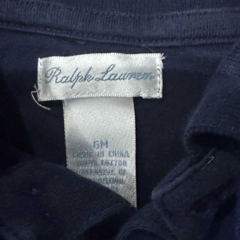 Ralph Lauren Kids Polo Romper in Navy and Red